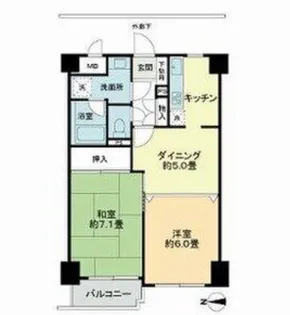 プレステップ・エーキューブ【6階】の間取り