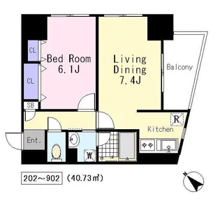 グランディール初台【7階】の間取り