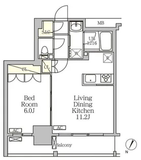 ジオエント白金台【11階】の間取り