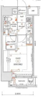 エル・グランジュテ川崎【8階】の間取り