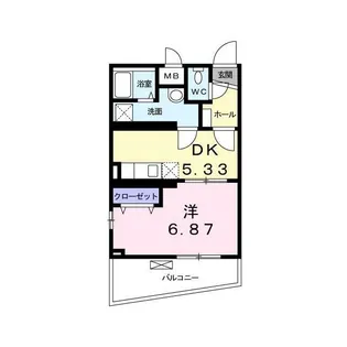 神奈川県横浜市神奈川区三ツ沢上町【マンション】の間取り