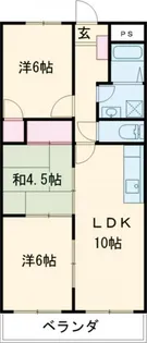 シャイン新西方【1階】の間取り