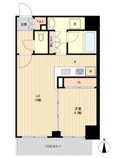 ザ・パーククロス広尾【9階】の間取り