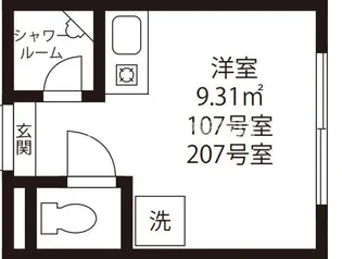 東京都目黒区三田2【アパート】の間取り