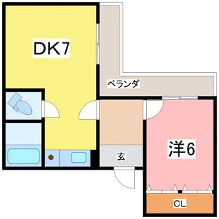 グランテール西福井【2階】の間取り