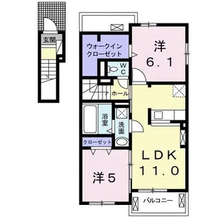 アニスシードA【2階】の間取り