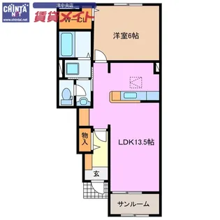 ファミール A棟【1階】の間取り
