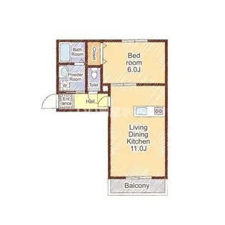 スリーゼ高松東【2階】の間取り