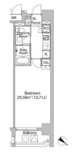 東京都新宿区市谷砂土原町2【マンション】の間取り