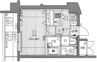 ガラ・シティ駒沢大学【8階】の間取り