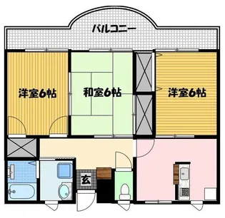 たなかハイツ【4階】の間取り