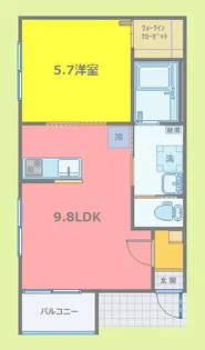 レガルバ浦町【3階】の間取り