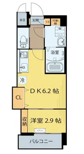 仮)クラウド泉中央B棟【2階】の間取り