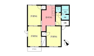 ベルデュールB【1階】の間取り