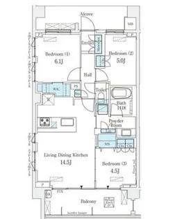 ライトテラス世田谷砧【3階】の間取り