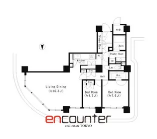 リバーポイントタワー【23階】の間取り