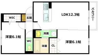 広島県広島市安芸区中野4【アパート】の間取り