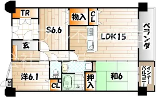 グランドパレスロイヤルコート大手町【8階】の間取り