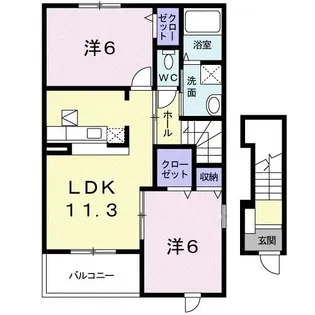 アンジェリーク【2階】の間取り