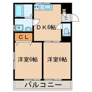 沖杉マンション【1階】の間取り