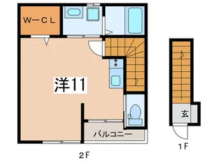 タウンハウス旭【2階】の間取り