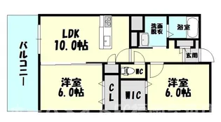 福岡県糟屋郡篠栗町大字尾仲【マンション】の間取り