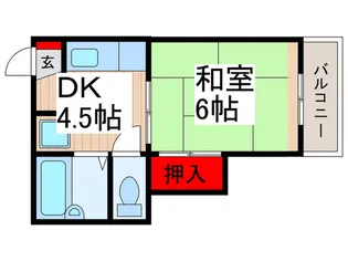 キャステル竹の塚【3階】の間取り