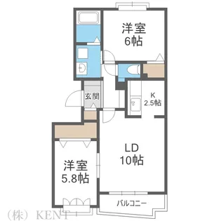 エムズ・コート【2階】の間取り