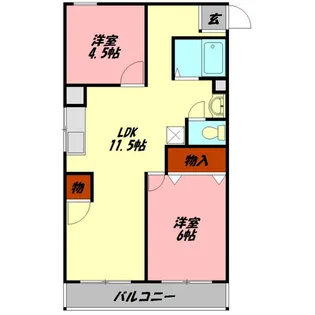 コーポラス都II【5階】の間取り