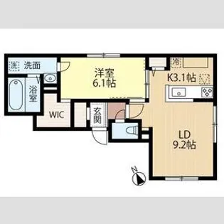 ブリーゼ中の島【3階】の間取り