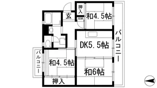 中山五月台11号棟【2階】の間取り