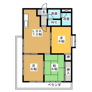 グレイス白子【1階】の間取り