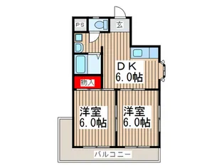 ラヴリ-マンション【2階】の間取り