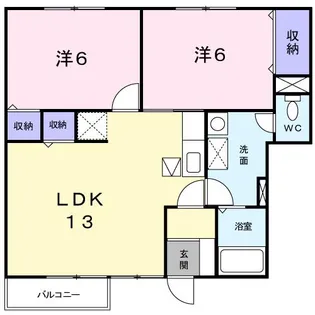 ヴィラ アンソレイユ【1階】の間取り