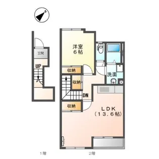 ディアコート・ドルチェ【2階】の間取り