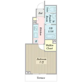 NAKAS A棟【1階】の間取り