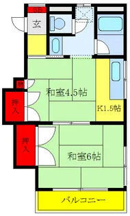 第1志げる荘【2階】の間取り