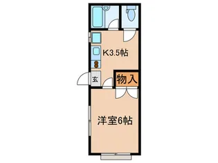 グレ-ス中村【1階】の間取り