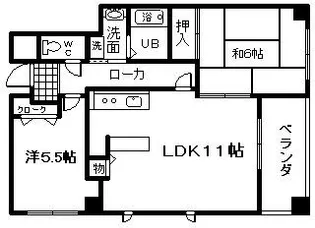 RIZE ONE岸和田 西 レジデンス南館【3階】の間取り