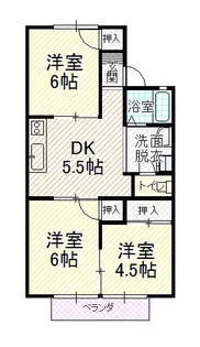 ジュネス90【1階】の間取り