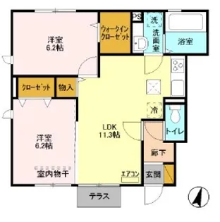 舘の杜 ソレイユ(A棟)【1階】の間取り