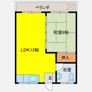 平田アパート【1階】の間取り