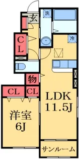 パレンティーアII【1階】の間取り