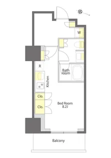 プライムメゾン白金台タワー【16階】の間取り