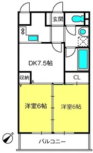 レキシントンマンション東大沢【1階】の間取り