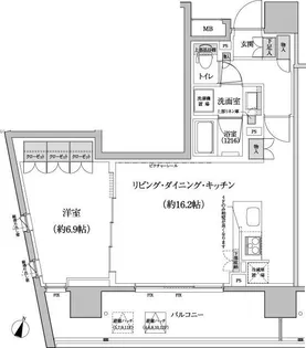 パークハビオ渋谷本町レジデンス【10階】の間取り