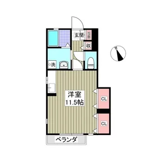 スクエア駅南B棟【1階】の間取り