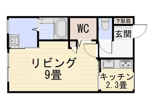 モンターニュ・レーブII【1階】の間取り