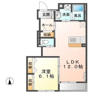 サニーウェル【1階】の間取り