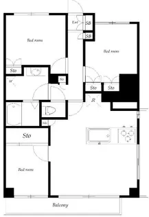 リーデンスフォート横浜【9階】の間取り